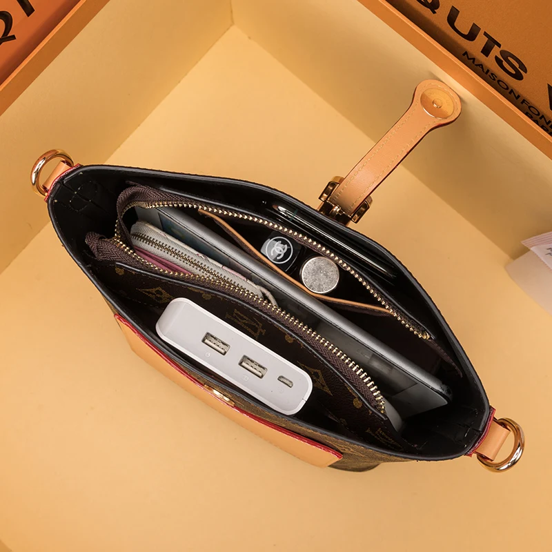 

Genuine Leather Handbags 2021 New Fashion All-match Single Shoulder Messenger Bag Portable Bucket Bag Tote Bags for Women Cc Gg