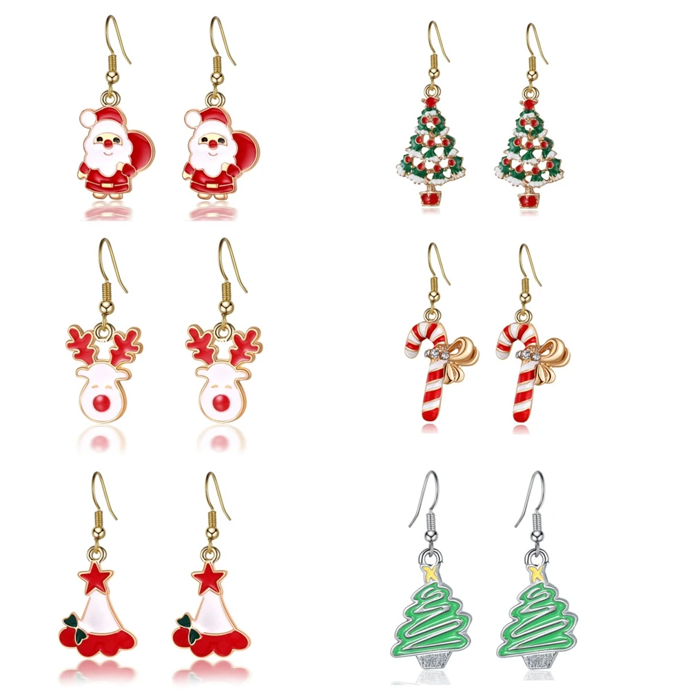 

Snowflake Decorations Women Cute Winter Cartoon Earrings