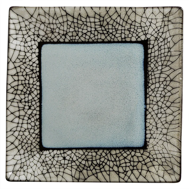 

Japanese-style Ceramic Plate Retro Creative Square Plate Steak Dim Sum Sushi Utensils Salad Dishes