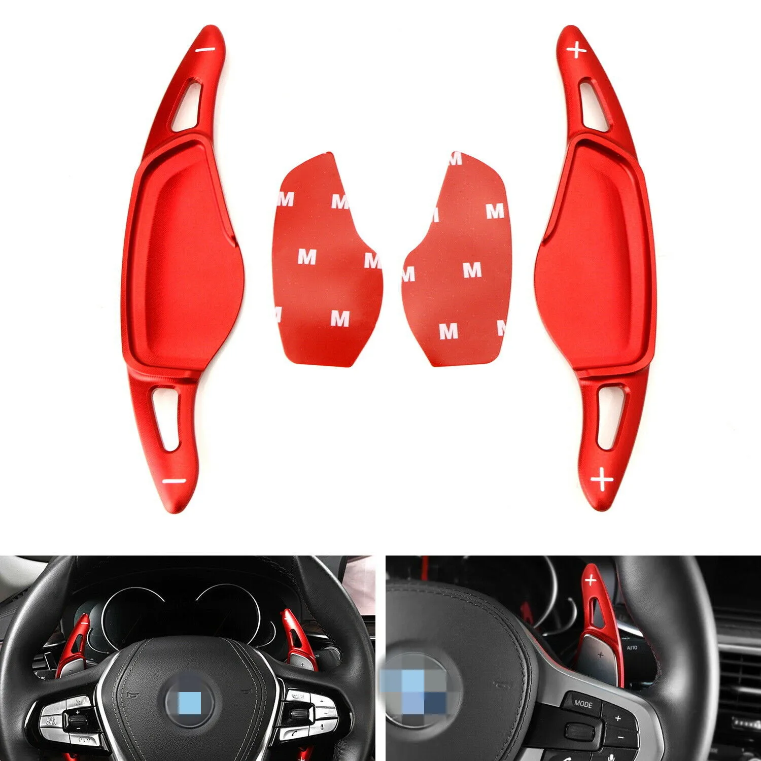 

For BMW 34 5 7 Series X3 X4 X5 Red Steering Wheel Paddle Shifter Extension Cover Auto Accessories Car Decoration
