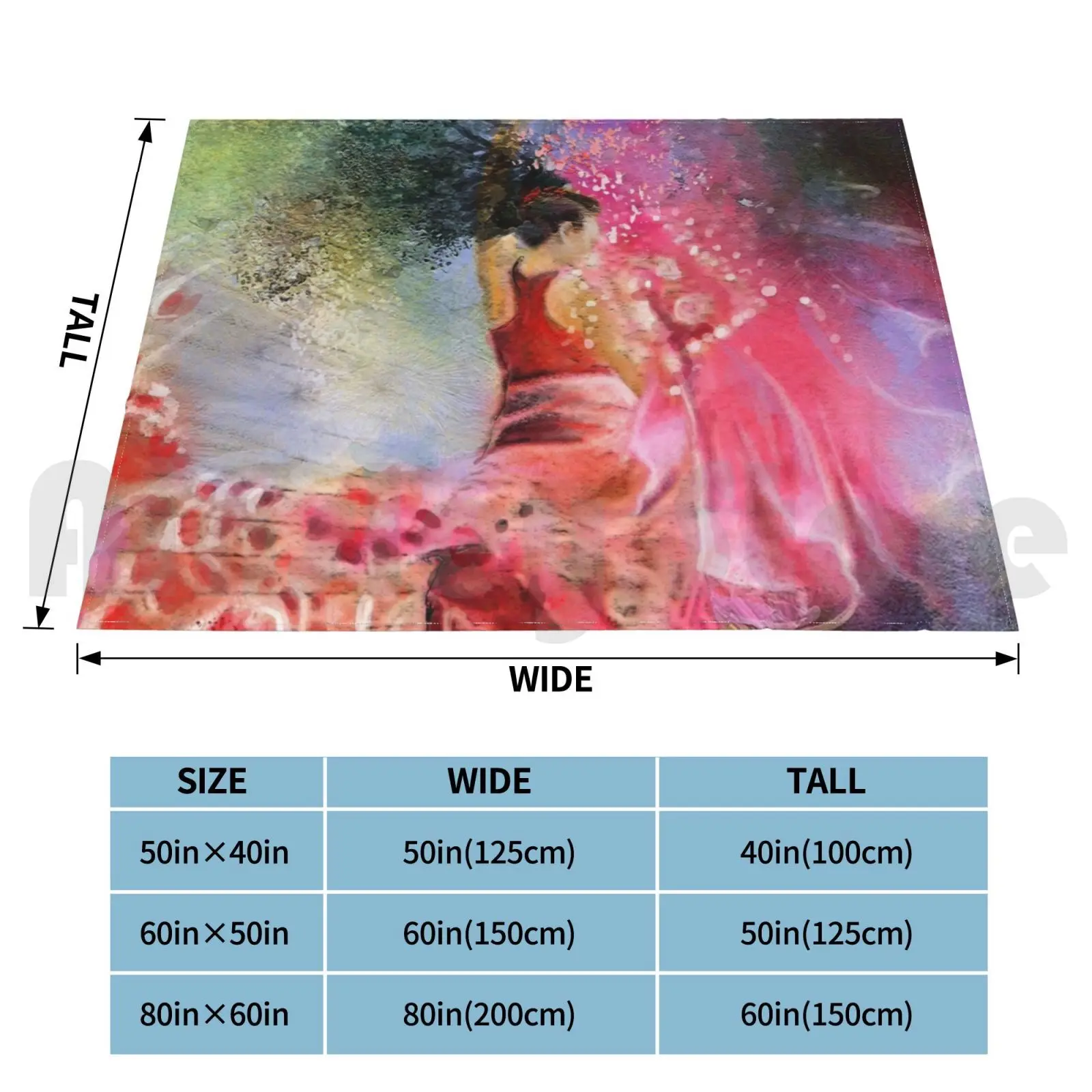 Flamencoscape 13 модное одеяло на заказ картина фламенко искусство танцующий