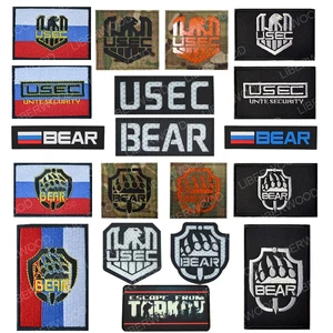 Вышитая нашивка с российским бегом из таркова усека медведя, инфракрасная Светоотражающая ИК-аппликация для русской игры, тактический значок, наклейка