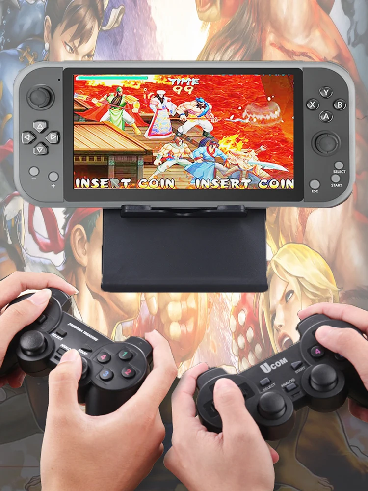 

7 Inch HD Touch Screen Handle Game Console Support 2.4G Wireless Controller Double Player Video Game Console with PS1 Games