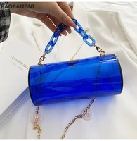 women clear acrylic box clutch transparent shoulder bag for concert with detachable chain handbag tote purse