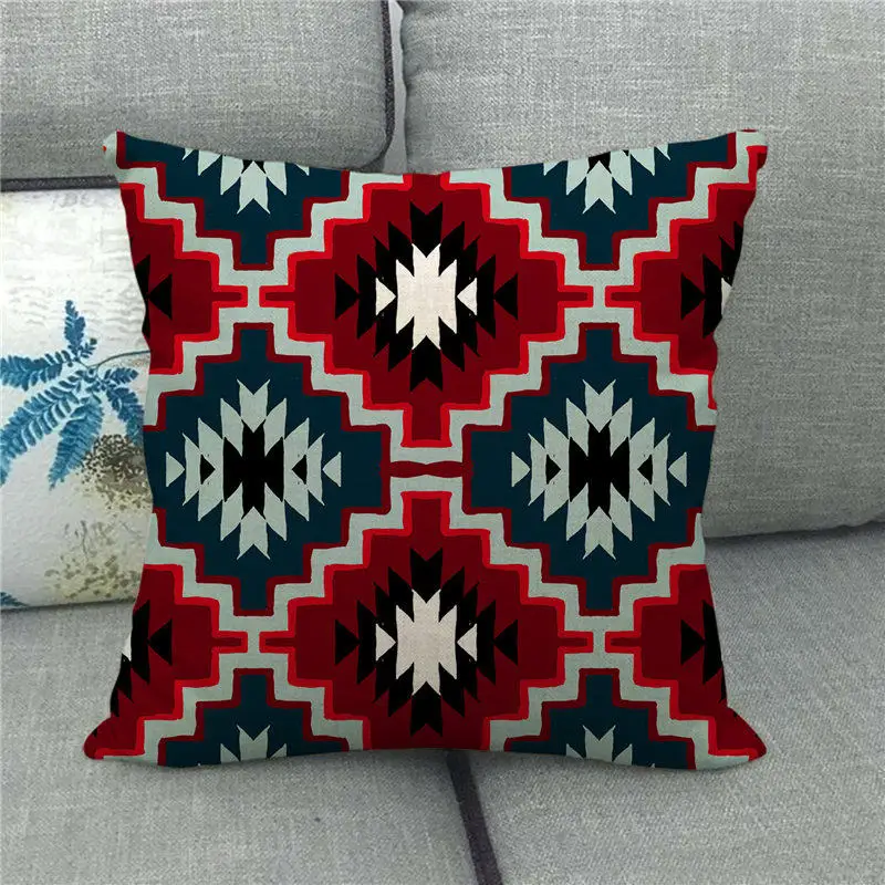 Наволочка Navajo Западная ацтекская квадратная Геометрическая наволочка для