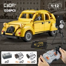 Cada 1238pcs City RC Classic Retro Sports Car Building Blocks Technical Remote Control Racing Bricks Toys for Children