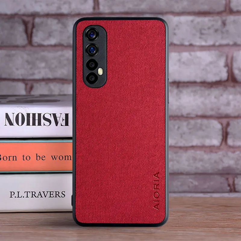 case for oppo realme narzo 30 30a 5g 20 coque luxury textile leather skin soft hard phone cover for oppo realme 30 case funda free global shipping