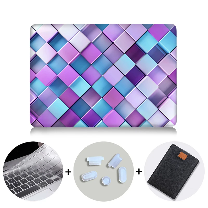 MTT 3D чехол с геометрическим рисунком для Macbook Pro retina 13 15 с сенсорной панелью для ноутбука для Mac book 12 дюймов Air 11 13 дюймов Чехол - Цвет: MB12