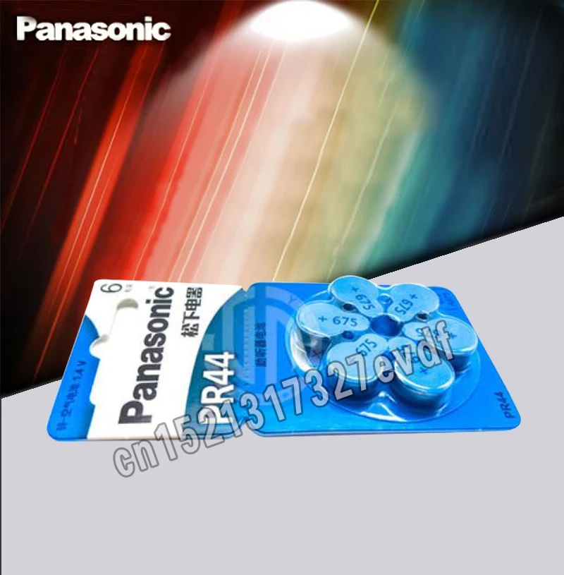 Батарейки для слухового аппарата Panasonic 675 A675 30 шт. батарейки глухих аппаратов