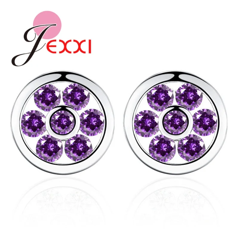 Комплект из колье и серёг серебра 925 пробы с фианитом | Украшения аксессуары