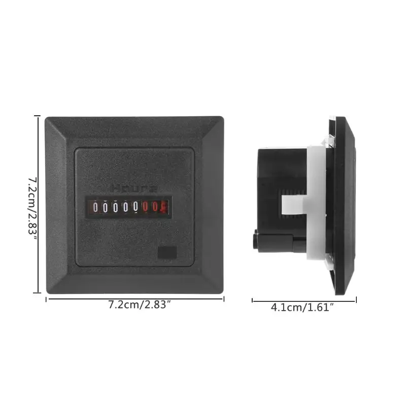 

HM-1 Timer Square Counter Digital 0-99999.9 Hour Meter Hourmeter Gauge 0.3W AC220-240V / 50Hz AC L4MF