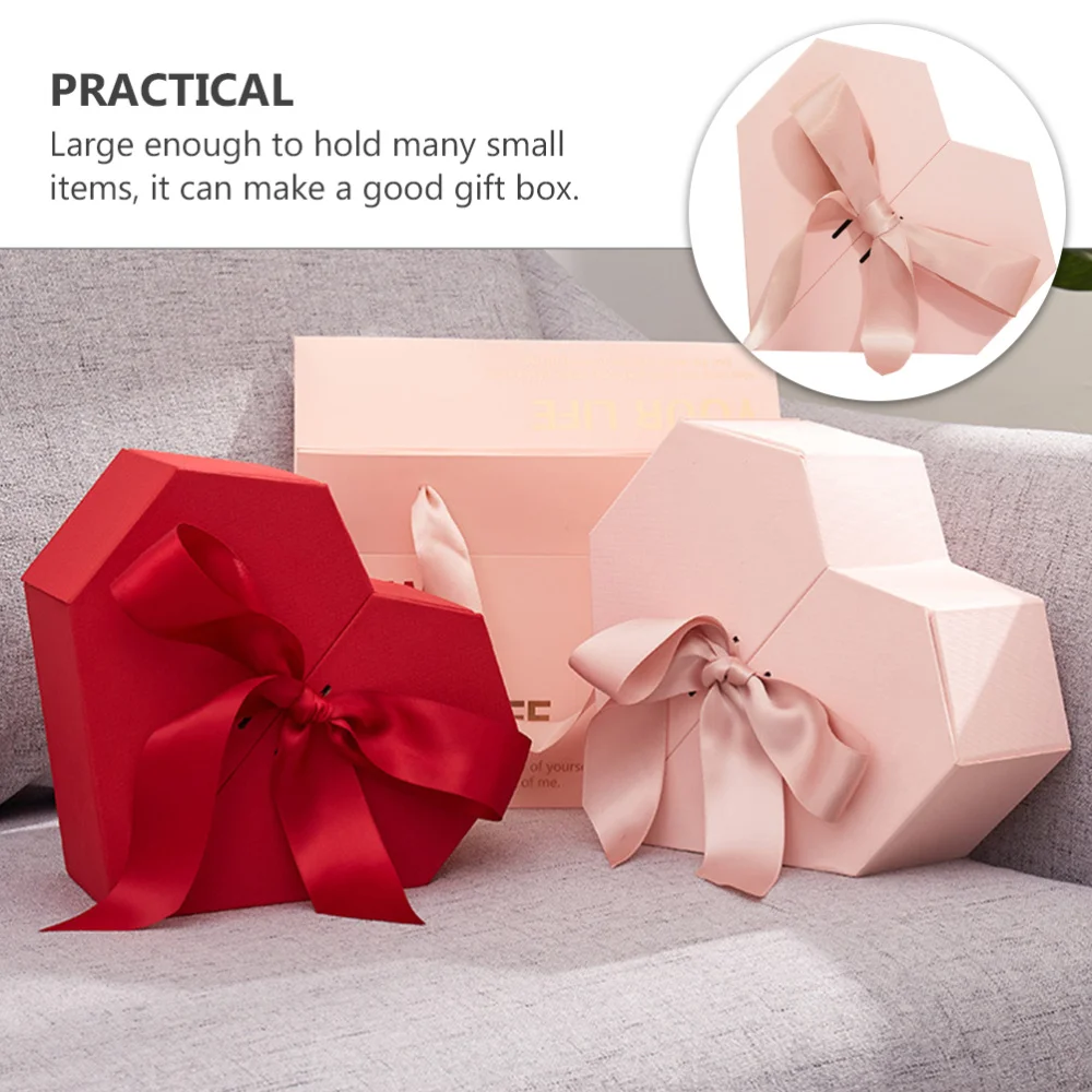

1pc Lovely Gift Package Box Chic Wedding Loving Heart Shape Gift Storage Box