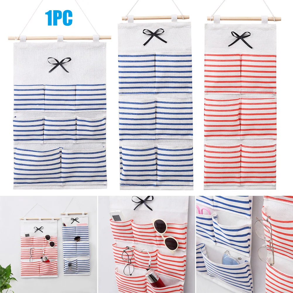 Новый горячий настенный шкаф висячая сумка для хранения льняная ткань дверной