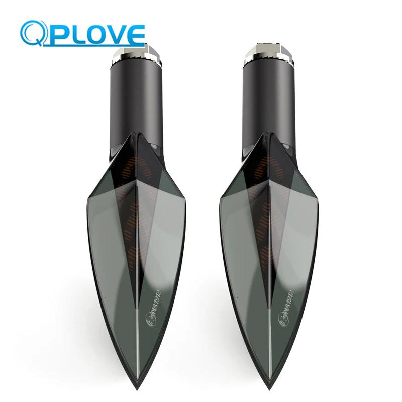 QPLOVE 1 пара мотоцикла Предупреждение льный светильник светодиодный V Форма