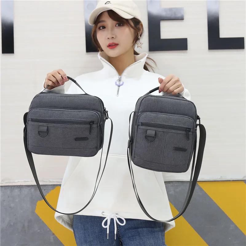 Men's Shoulder Bag Simple Fashion Trendy Waterproof Wear-resistant Messenger Bag Oxford Cloth Casual Sports Handbag