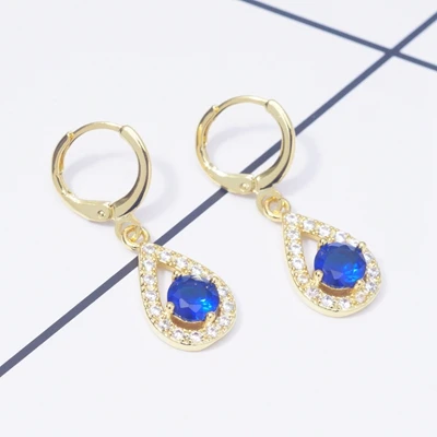 Micro Pave AAA циркониевые Стразы, круглые серьги-кольца для женщин и девушек, подарок, позолоченные серьги, модные ювелирные изделия, сережки