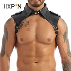 Мужское нижнее белье из искусственной кожи с регулируемым ремешком