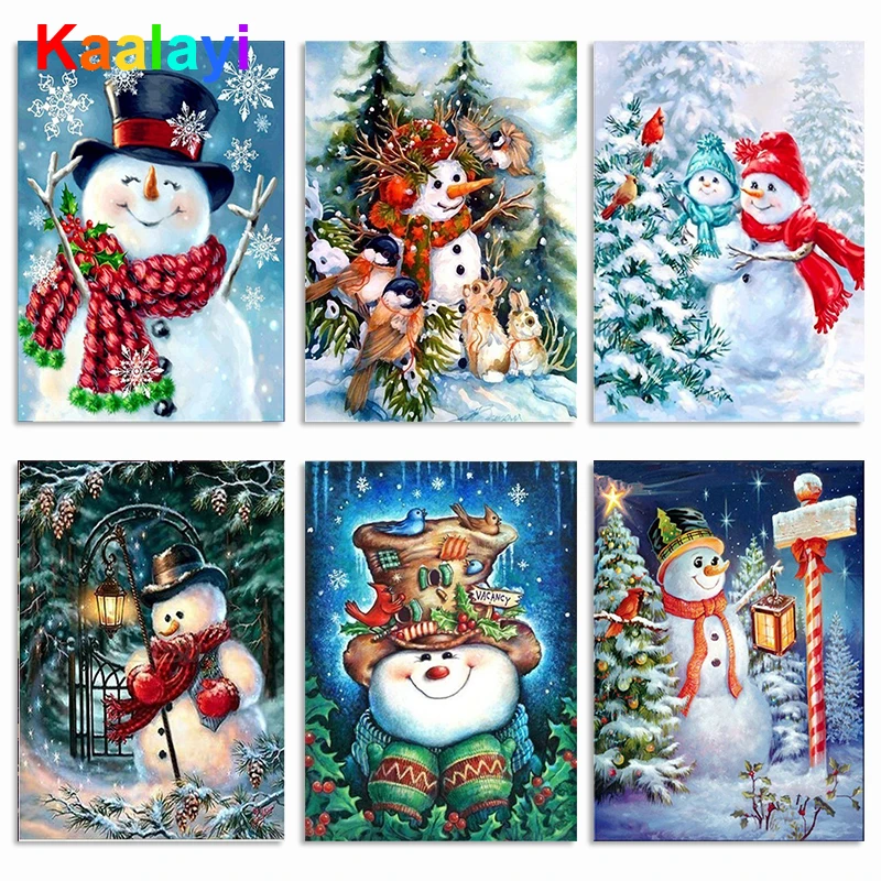 

5D Diy Diamond Painting Christmas Snowman Full Square Round Drill Environmental Crafts Diamond Embroidery Home Decor Gifts Zs178