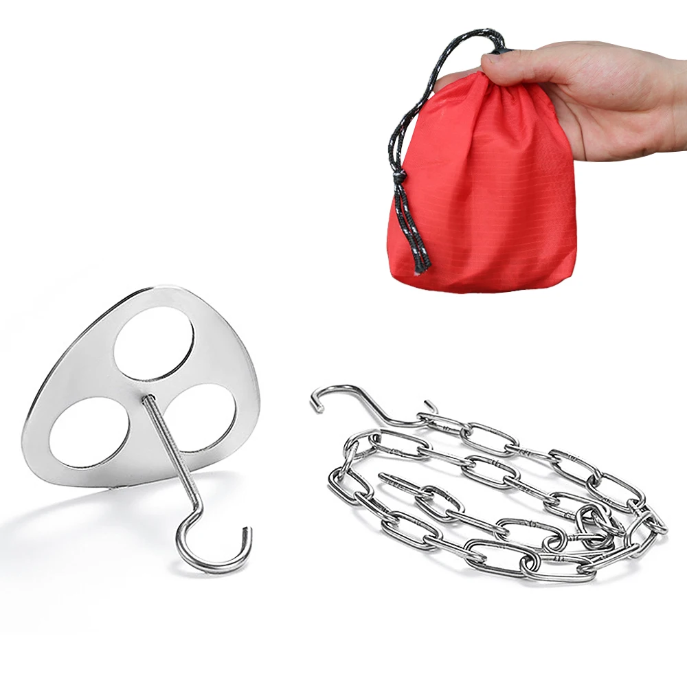 

Portable Outdoor Cooking Tripod Open Fire Cookware Picnic Hanging Pot Tripod Hanging Bracket Camping Equipment