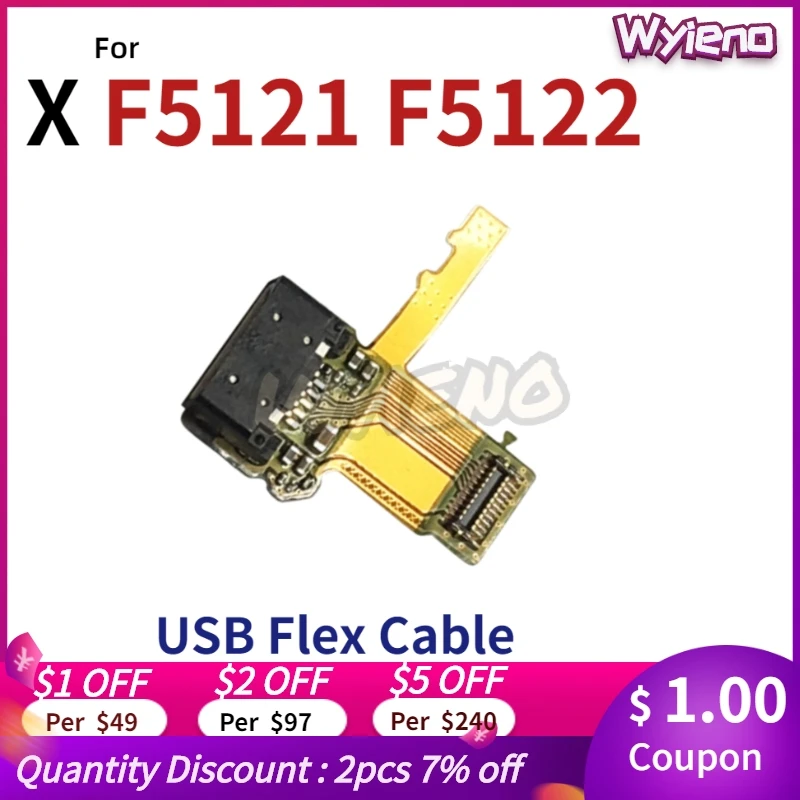 

USB-разъем Wyieno для Sony Xperia X F5121 F5122, штекер зарядного устройства для подключения гибкого кабеля