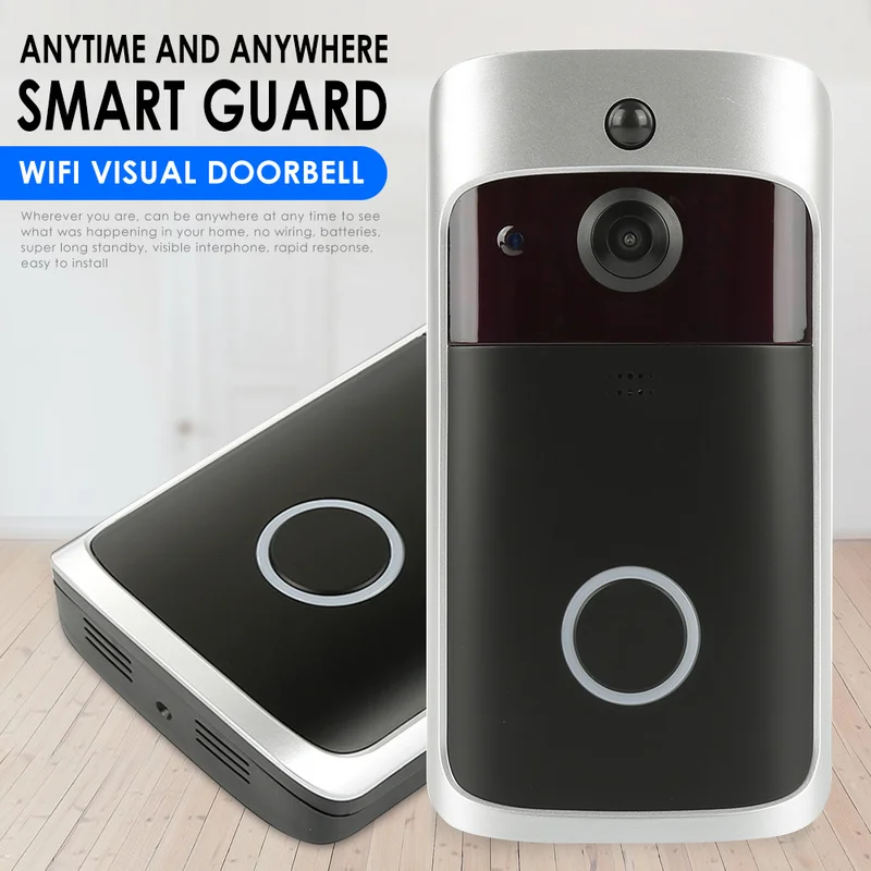 WiFi видео дверной звонок V5 Смарт IP видеодомофон Wi Fi для квартиры ИК сигнализация