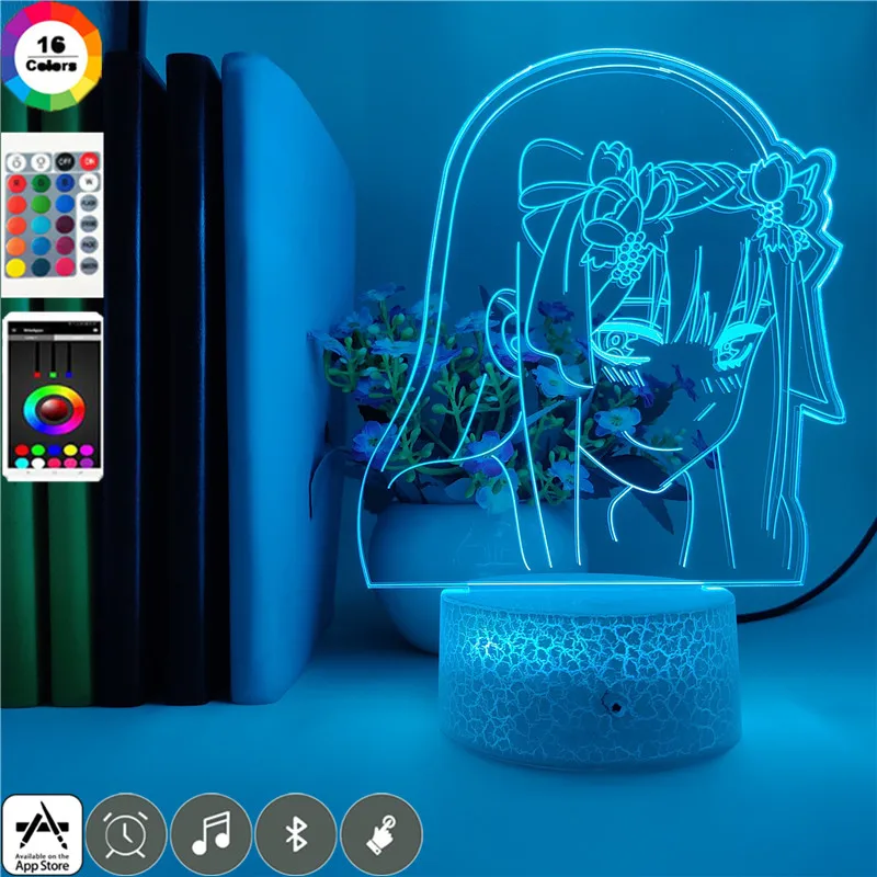 

Светодиодный ночсветильник с 3D рисунком аниме, настольная лампа для детской, спальни, ночсветильник с изменением цвета, любимый в Франции, п...