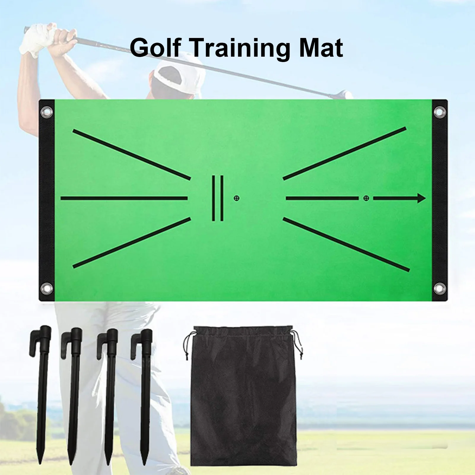 

Golf Swing Training Pad Sport Golf Batting Mat Golf Batting Mat Indoor Outdoor Swing Trainer Golf Training Supplies