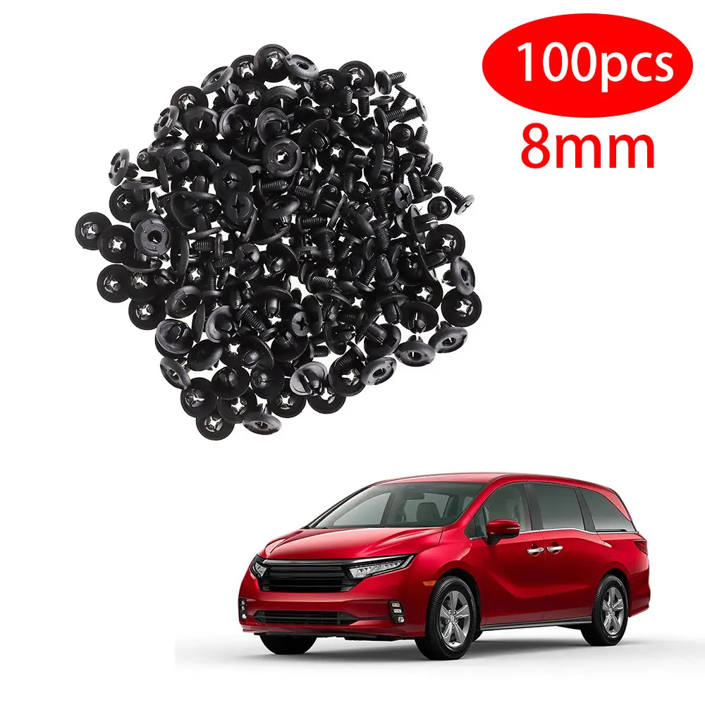 Новый 100 шт. 8 мм нейлон Фиксатор заклепок бампер зажимы автомобильного крыла для