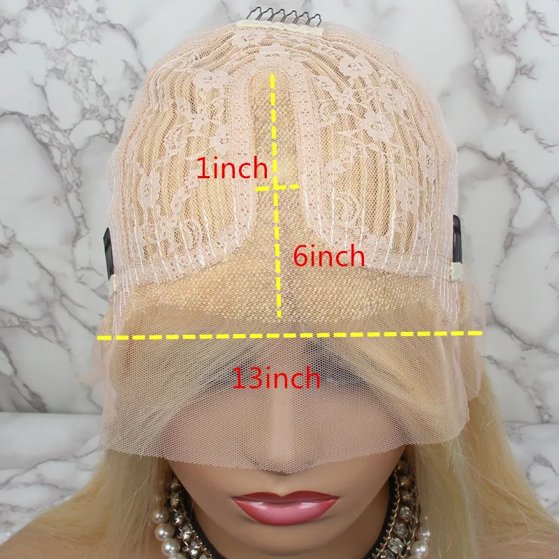 

Ash Blonde Body Wave T Shape Lace Brazilian Blonde Human Hair Wig Transparent Lace T Middle Part Hair Wig Wig Remy 180 Density