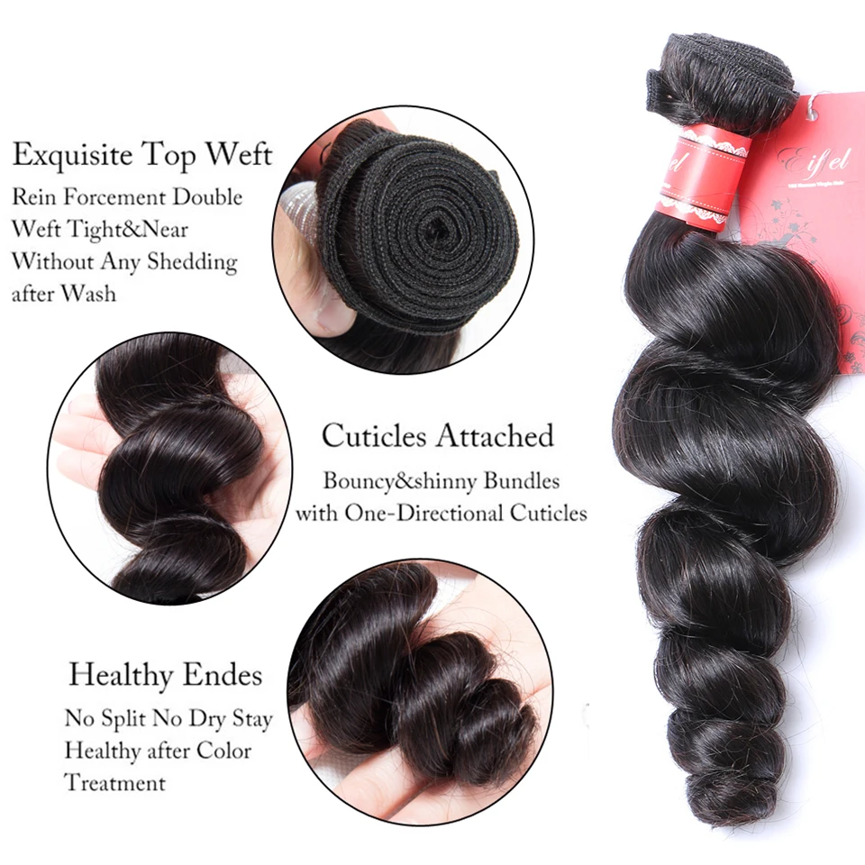 

Sweetie Loose Wave Human Hair Bundles 100% Human Remy Hair Brazilian Hair Weave Bundles Lemoda Loose Deep 3 or 4 Bundles Deal