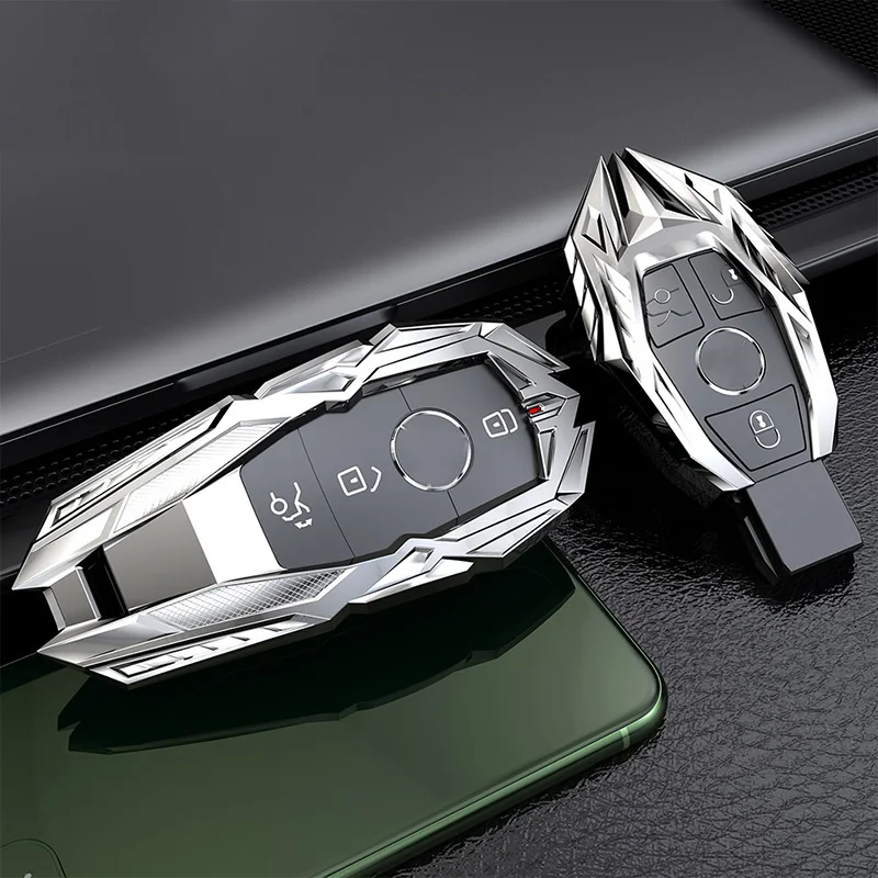 

For Mercedes Benz E43 W213 E300 E400 W212 C180 GLK300 CLS SLK C S E Class Remote Smart Car key Case Cover Zinc Alloy key Set Bag