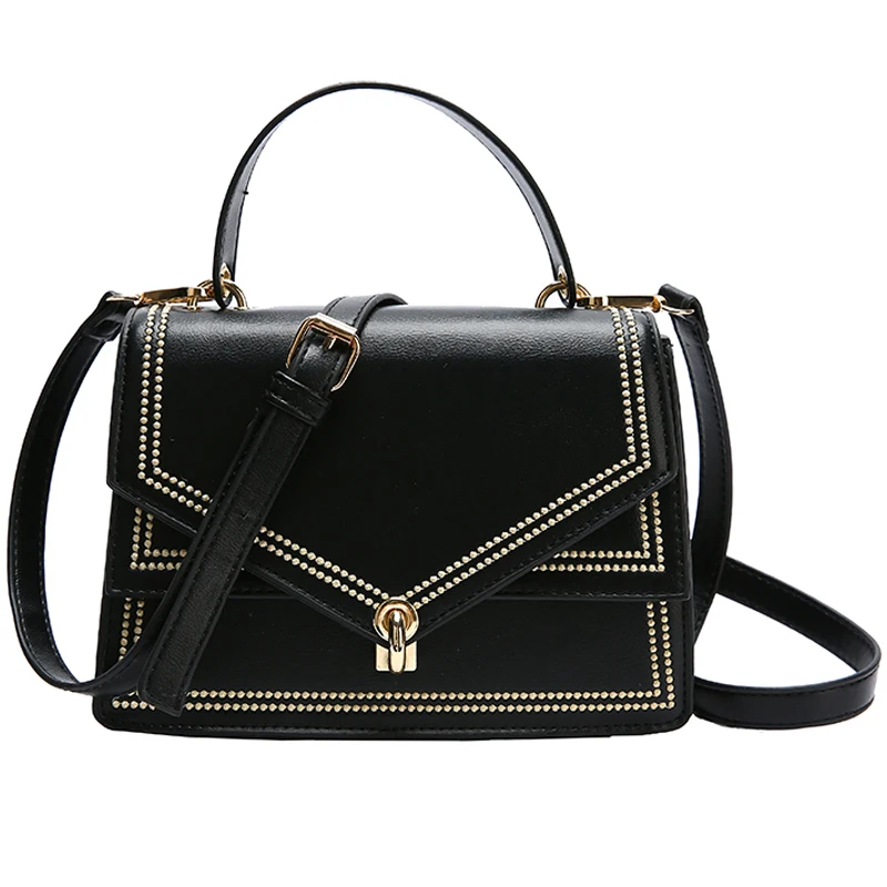 

Elegant Female Solid Color Tote Bag 2020 Fashion New Quality PU Leather Women's Designer Handbag Lock Shoulder Messenger Bag