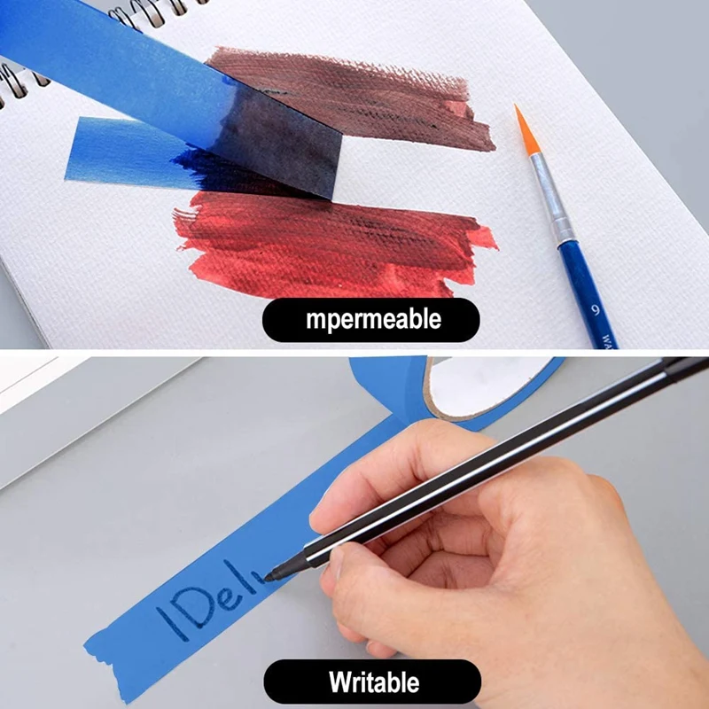 

10 Pack DIY Masking Paper Blue Painters Masking Tape Indoor Painting Decorating 24mm x 20M Painters Tape Masking