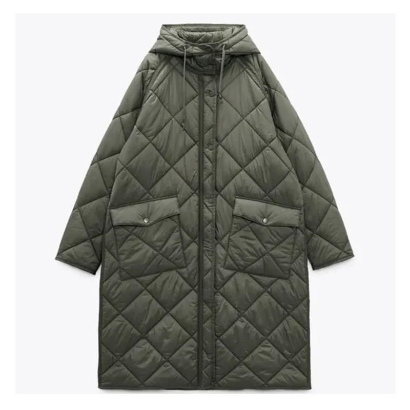 

2023 Winter Coat Warm Hoodie Parka Coat Women Casual Solid Female Button Pocket Oversize Long Jacket Tops Outwear