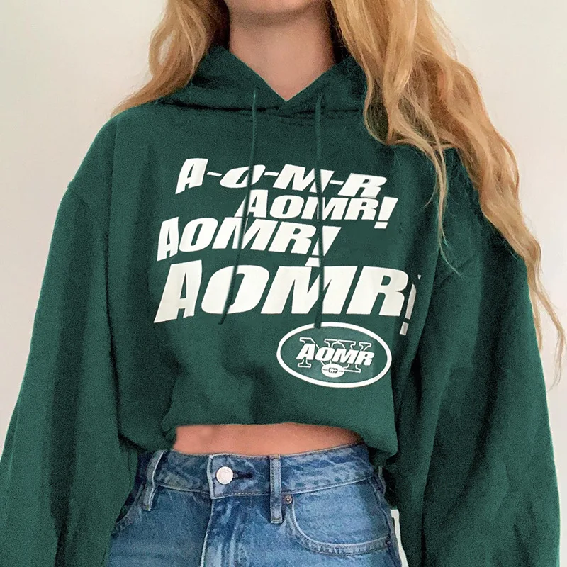 

Y2K Style Solid New Fashion 2021 Autumn Spring Long Sleeves Casual White Hoodies Sweatshirt For Women'S Clothes