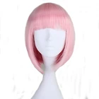 HAIRJOY короткие прямые парики боб Женские синтетические волосы красный розовый серый зеленый оранжевый черный Термостойкое волокно