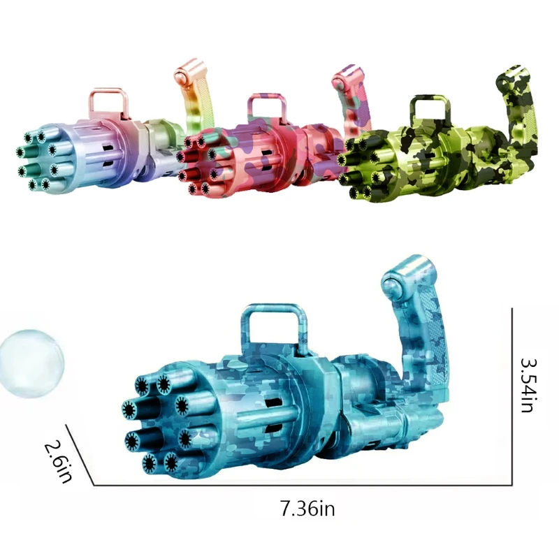 

1PC Beach Outdoor Toy for Kid Interactive Automatic Toy for Baby Gatling Bubble Maker Multicolor Toy Wedding Celebrating F3ME
