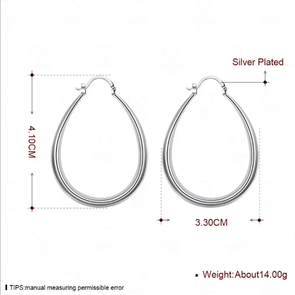 SIPENGJEL модные геометрические овальные серьги кольца в европейском и американском