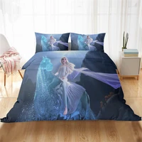 3d printed disney bedding set frozen elsa anna princess girls boys single bed set duvet cover pillowcases king comforter set
