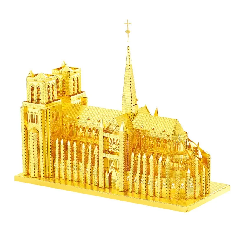 

Detachable 3D Stainless Steel Notre Dame Cathedral DIY Assembly Model Puzzle Jigsaw Children's Educational Toys