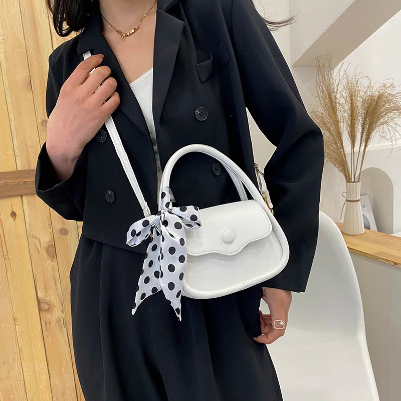 

Ribbon Handbag Women 2021 New Fashion Texture Korean Design Foreign Temperament Sense One-Shoulder Stiletto Crossbody Bag