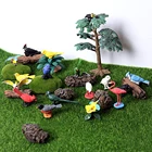 17 различных реалистичных птиц фигурки животных ручная роспись мини фламинго, попугай, тукан, ориолы, warblers игрушечные фигурки моделей