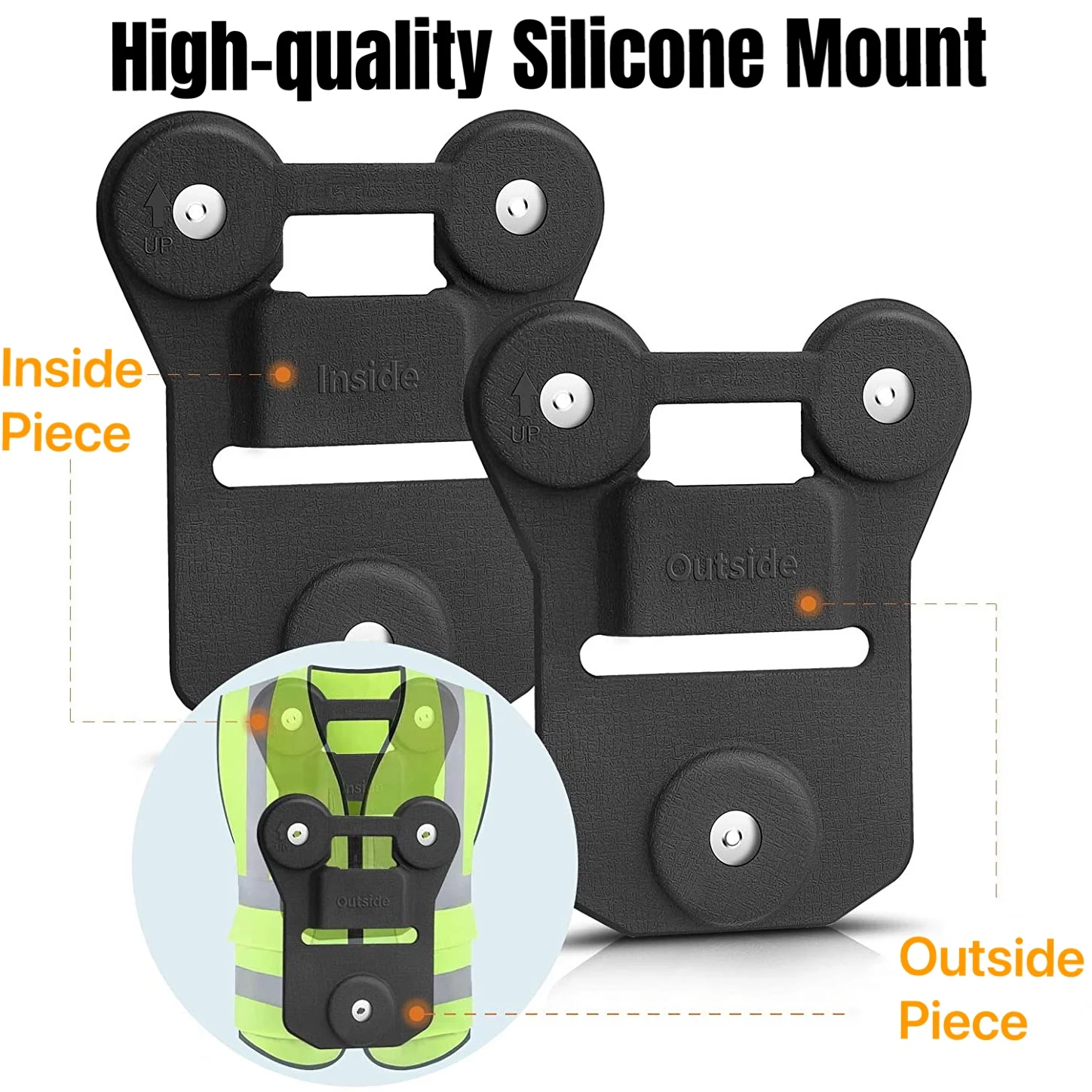 Универсальный магнитный держатель для камеры черный мягкий силикон |