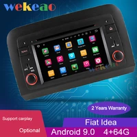 wekeao 7 2 din android 9 0 car radio automotivo for fiat chroma idea panda car multimedia player 4g stereo auto gps 2003 2011