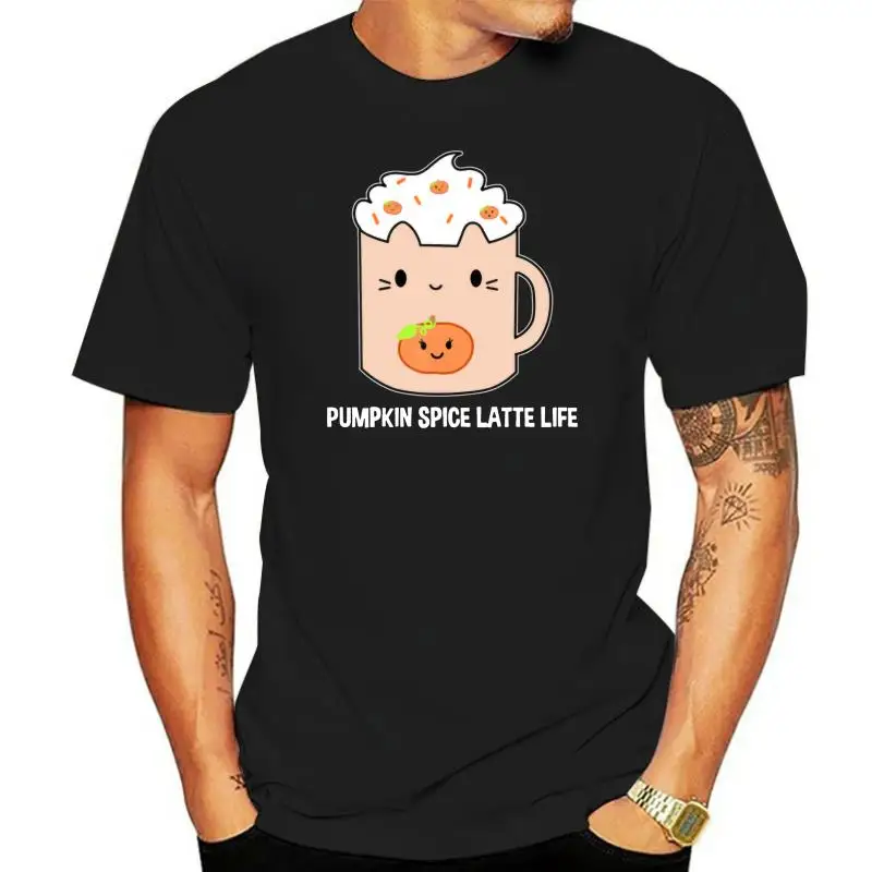 

Men'S Kawaii Pumpkin Spice Latte T-Shirt Size M-3Xl Digital Printed Tee Shirt