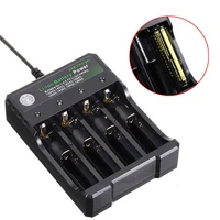 universal 3 7v 4 slots battery charger rechargeable battery fast charge adapter usb output for 1450014650183501850018650