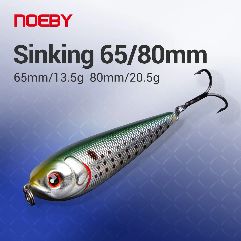 

NOEBY Sinking Pencil Fishing Lure 80mm 20.5g Variable Stickbait Long Casting Wobbler Artificial Hard Bait Seabass Fishing Tackle