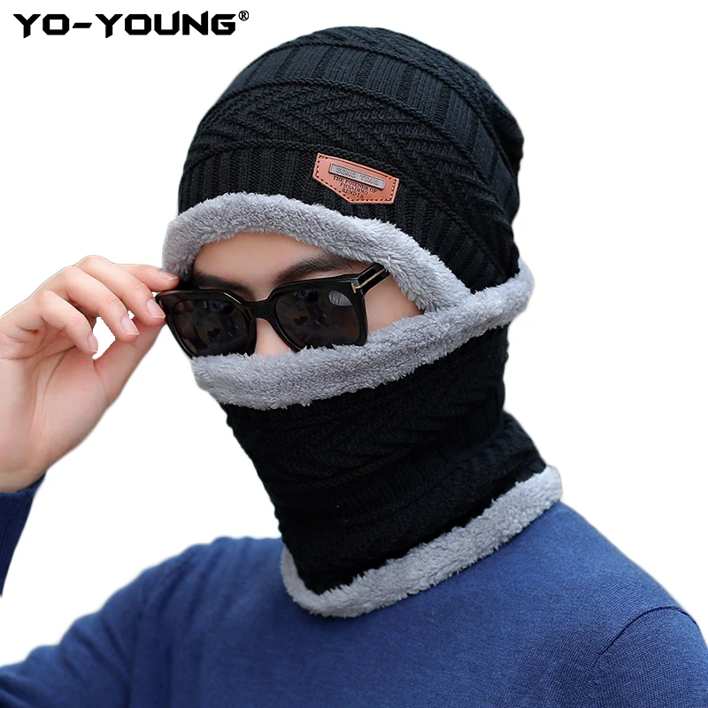 Зимние шапки Yo Young для мужчин шапочки облегающая шапка зимняя и женщин шерстяной