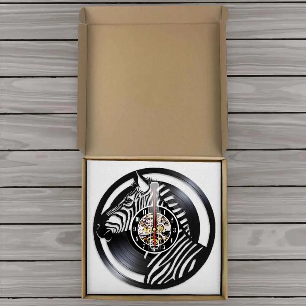 Настенные часы в стиле сафари с изображением зебры тихие кварцевые наручные