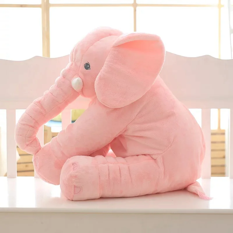 

40cm/60cm Height Large Plush Elephant Doll Toy Kids Sleeping Back Cushion Cute Stuffed Elephant Baby Accompany Doll Xmas Gift